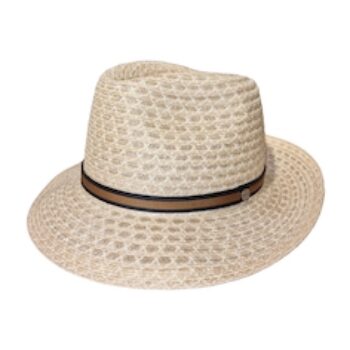 CAPPELLO “Edward – Borsalino” TRECCIA CANAPA BEIGE