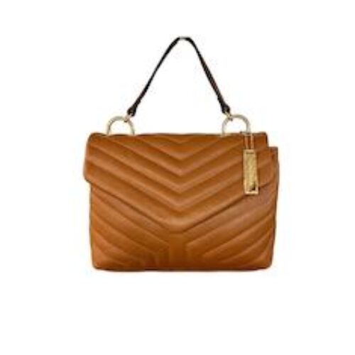 BORSA “Leather Bag” IN PELLE COGNAC