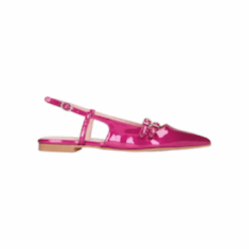 BALLERINE “Pretty Ballerinas – Slingback Yvette ” IN NAPPA LAMINATA FUCSIA 10 mm