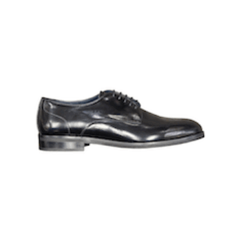 SCARPE STRINGATE “Marechiaro” IN VITELLO NERO FONDO GOMMA