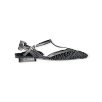 BALLERINE “Walter Violet” IN TESSUTO  NERO 20 mm
