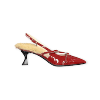 DE’COLLETE’ “Walter Violet – Slingback” IN VERNICE BORDEAUX 50 mm