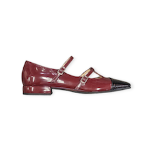 BALLERINE “Walter Violet” IN VERNICE BORDEAUX/NERO 20 mm