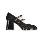 DÉCOLLETÉ "Fabio Rusconi" IN CAMOSCIO NERO 80 mm