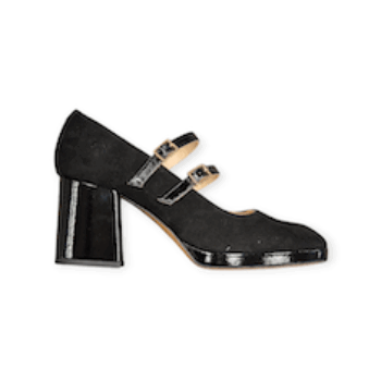 DÉCOLLETÉ “Fabio Rusconi” IN CAMOSCIO NERO 80 mm