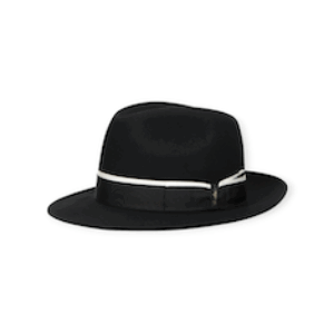 CAPPELLO “Jer – Borsalino ” IN FELTRO DI LANA TESA MEDIA  NERO