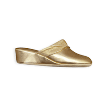 PANTOFOLE “Geda”  IN VITELLO ORO 50 mm