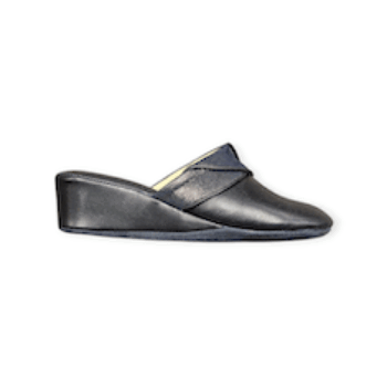 PANTOFOLE “Geda”  IN VITELLO BLU 50 mm