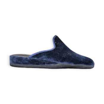 PANTOFOLE “Geda” IN VELLUTO BLU 30 mm