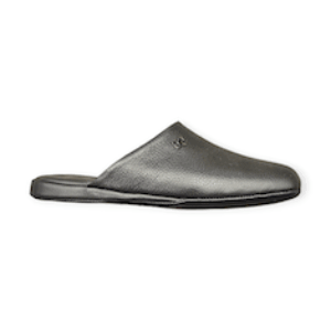 PANTOFOLE “Geda”  IN VITELLO  NERO 10 mm