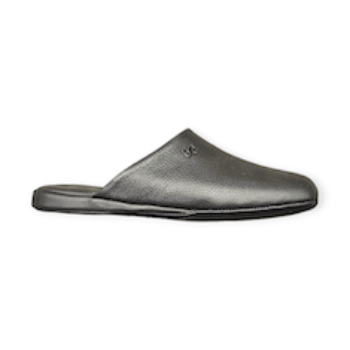 PANTOFOLE “Geda” IN VITELLO NERO 10 mm