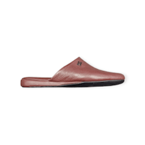 PANTOFOLE “Geda”  IN VITELLO BORDEAUX 10 mm