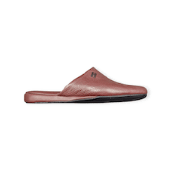 PANTOFOLE “Geda” IN VITELLO BORDEAUX 10 mm
