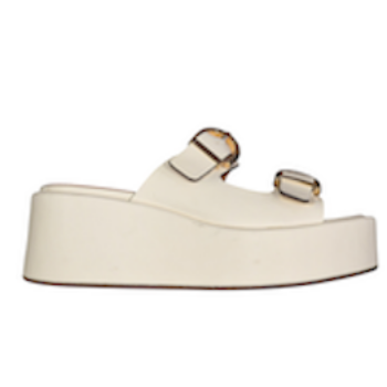 SANDALI “Mules – Duccio del Duca” IN VITELLO PANNA 60 mm