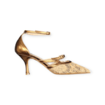 SANDALI "Slingback - Walter Violet"  IN MICRO RETE  BRONZO 70 mm