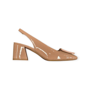 SANDALI “Slingback Zaira Splendor Mousse – Mara Bini” IN  VERNICE CIPRIA 60 mm