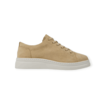 SCARPE STRINGATE “Sneaker Runner Up – Camper ” IN VITELLO BEIGE FONDO GOMMA 20 mm
