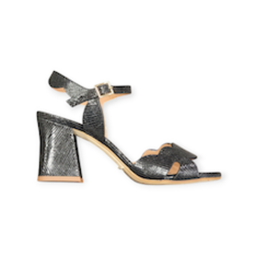 SANDALI “Duccio del Duca” IN PELLE NERO 70 mm