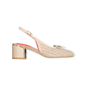SANDALI “Slingback – Pas de Rouge” IN NAPPA TRAFORATA CIPRIA 50 mm