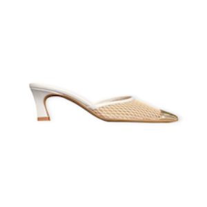 SANDALI “Mules – Fabio Rusconi” IN RETE E SUEDE CIPRIA 50 mm