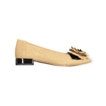 BALLERINE “Gicame – Ancarani” IN RAFIA  BEIGE 20 mm