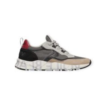 SCARPE STRINGATE “Sneakers Club01 – Voile Blanche” IN PELLE ANTRACITE FONDO GOMMA