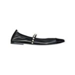BALLERINE “Ella – Pretty Ballerinas” IN PELLE CON CRISTALLI SWAROVSKI NERO 10 mm