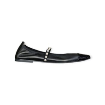 BALLERINE “Ella – Pretty Ballerinas” IN PELLE CON CRISTALLI SWAROVSKI NERO 10 mm