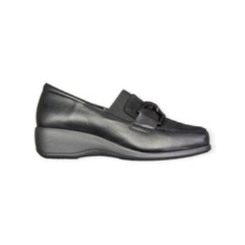 MOCASSINI “Comfort Class” IN PELLE E CAMOSCIO NERO 40 mm