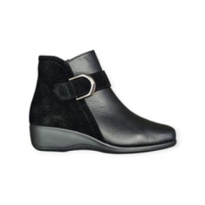 Stivaletti in Camoscio e Pelle Nero – Comfort Class