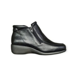 Stivaletti in Pelle e Camoscio Nero – Comfort Class