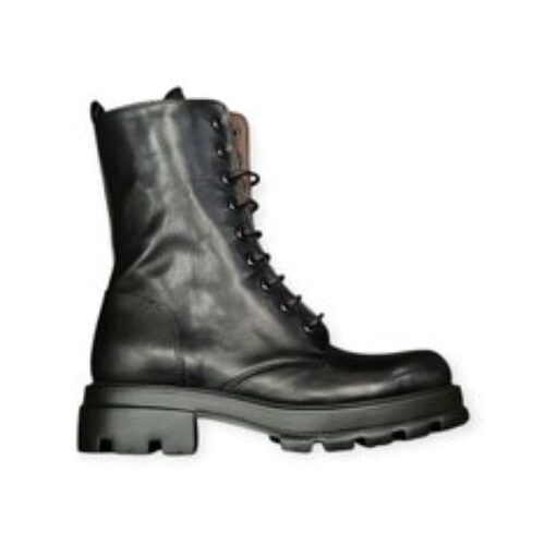 STIVALETTI STRINGATI “Guido Ferri” IN VITELLO NERO 50 mm