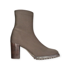 STIVALETTI “Joni” IN TESSUTO ELASTICIZZATO MARRONE 80 mm