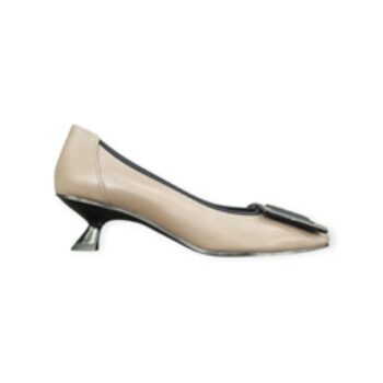 DECOLLETE’ “Cubilla – Daniele Ancarani” IN PELLE GRIGIO TORTORA 50 mm