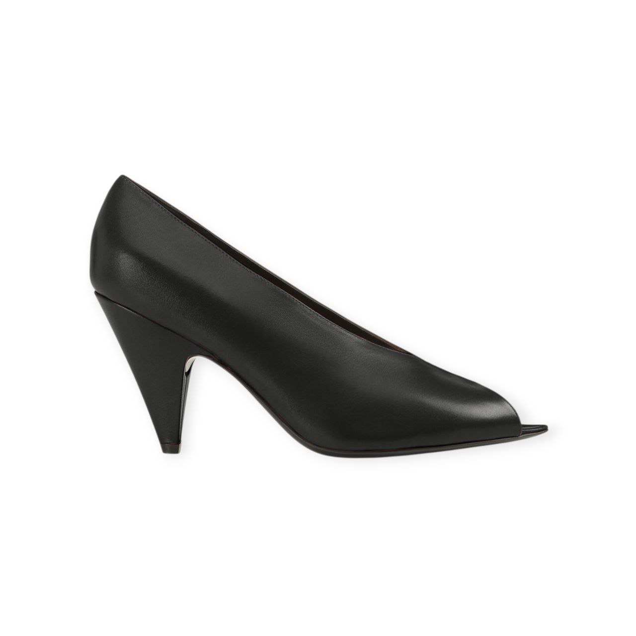 DECOLLETE’ “Beak – Sergio Rossi” IN PELLE NERO 85 mm - immagine 2