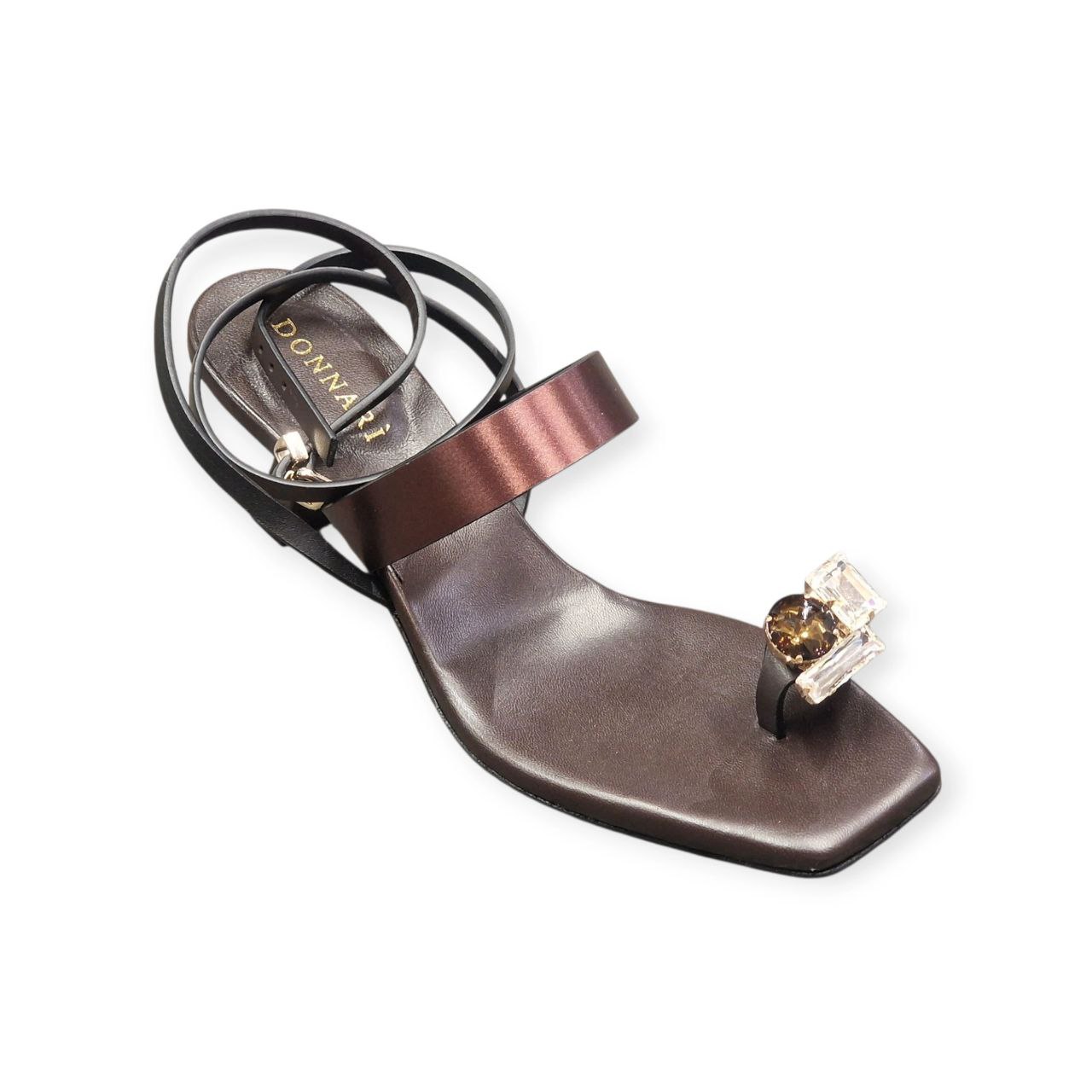 Infradito con Strass Cacao – Donnarì - immagine 4