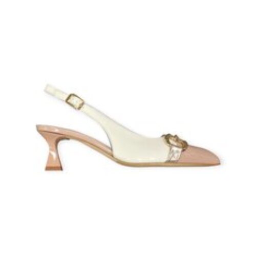 Slingback in vernice Bianco – LBM