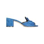 Mules in Camoscio Blu - Bruglia