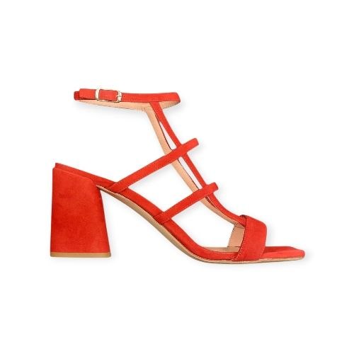 Sandali in Camoscio Rosso – Silvia Rossini