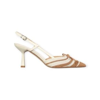 Slingback in Pelle Beige/Cuoio – Chantal