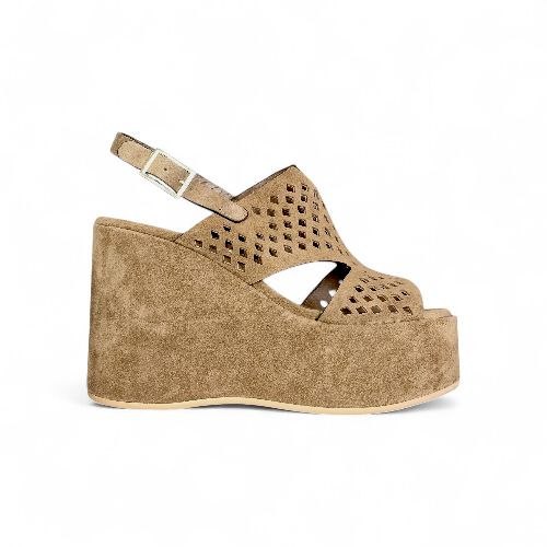 Sandali Platform in Camoscio Marrone – UAU