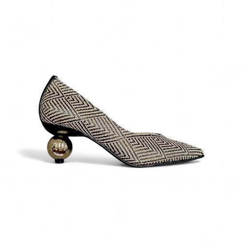 Decolleté Pepaball Beige/Nero – Daniele Ancarani