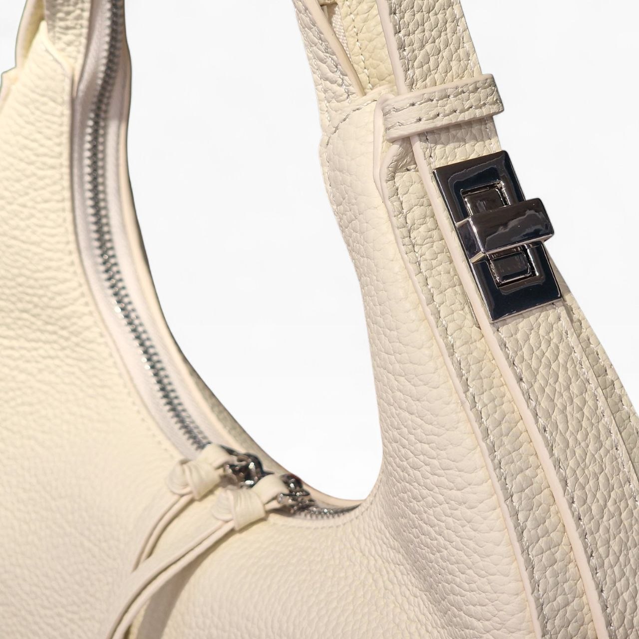 Borsa Ibiza in Pelle Beige - Voile Blanche - immagine 4