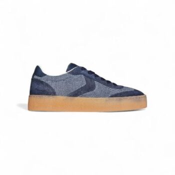 Sneakers Mind02 in Pelle Blu – Voile Blanche