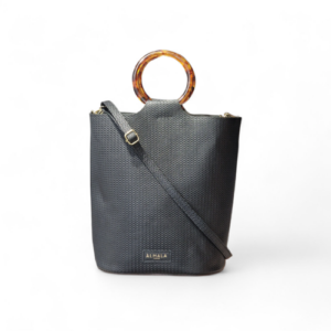 Borsa Bucket Braid in Pelle Nero – Almala