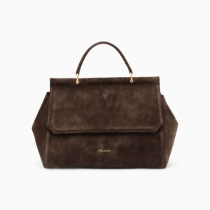 Borsa Bruna Medium in Camoscio Cacao – Arcadia