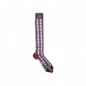 Calza Lunga a Quadri Bordeaux – Alto Milano