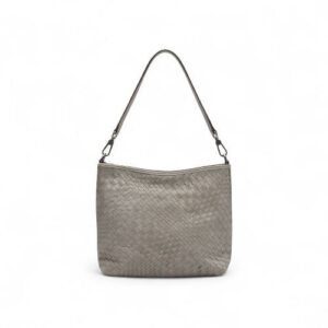 Borsa Intrecciata in Pelle Grigio – Abro