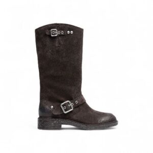 Stivali Biker Freesia in Camoscio Testa di Moro – ASH