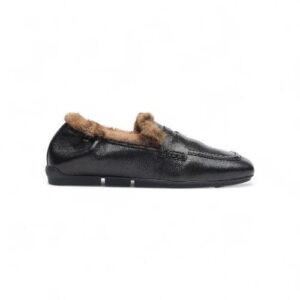Mocassini Barkley Fur in Pelle Nero – ASH